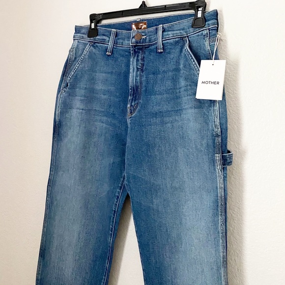 MOTHER Ultra High-Rise Straight Utility Jeans - Picture 9 of 11